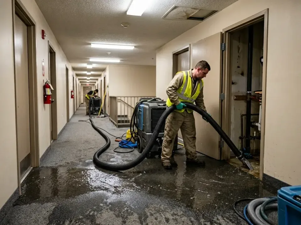 multi-unit-apartment-hallway-f-005 — frequently asked questions, Emergency Burst Pipe Water Extraction & Removal in Ave Mari…